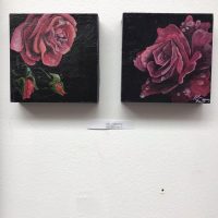 Gallery 4 - Roses, Acrylic on Wood Panel, 4' x 4