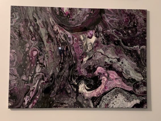 Gallery 3 - Toni Kirk Purple Passion Pt. 1 Acrylic on Canvas 18” x 24”
