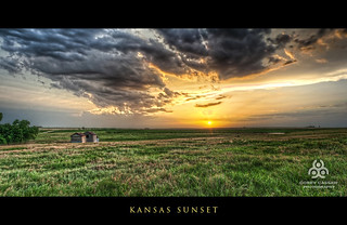 Gallery 1 - Kansas Sunset 6 exposure x2 frames stitched HDR panarama.
