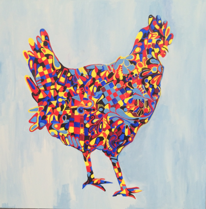Gallery 6 - Rooster Acrylic 4 ft x 4 ft