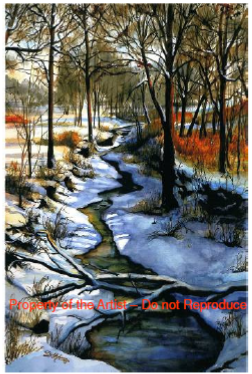Gallery 1 - Snow Creek Watercolor 22”x 24”