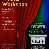 The Giver – A Musical | OCTA’s New Works Playwright Competition 2019 Winner Workshop presented by Olathe Civic Theatre Association at Olathe Civic Theatre Association, Olathe KS