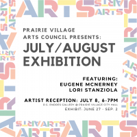 Exhibit | July/August Exhibition presented by Prairie Village Arts Council at R.G. Endres Gallery, Prairie Village KS