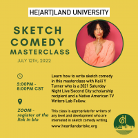 VIRTUAL – Sketch Comedy Master Class presented by Heartland Arts KC at Online/Virtual Space, 0 0