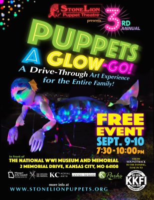 Puppets A Glow Go III presented by StoneLion Puppet Theatre at National WWI Museum and Memorial, Kansas City MO