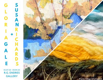 Gallery Exhibit with Susan Richards + Gloria Gale presented by Prairie Village Arts Council at R.G. Endres Gallery, Prairie Village KS
